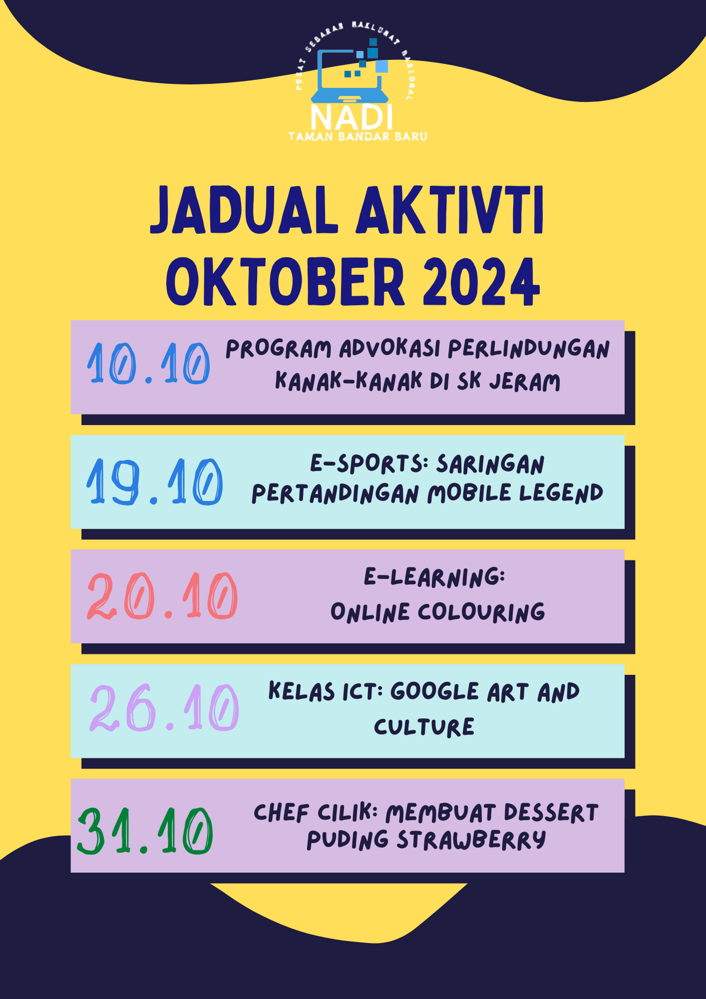 JADUAL AKTIVITI OKT 24